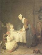 Jean Baptiste Simeon Chardin Le Benedicite (Saying Grace) (mk05) oil painting picture wholesale